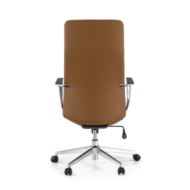 chefsessel beige hoher rucken kunstleder feste armlehnen 6