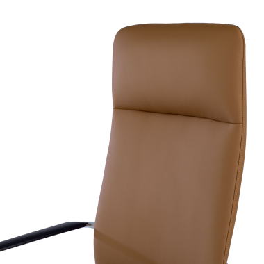 chefsessel beige hoher rucken kunstleder feste armlehnen 8
