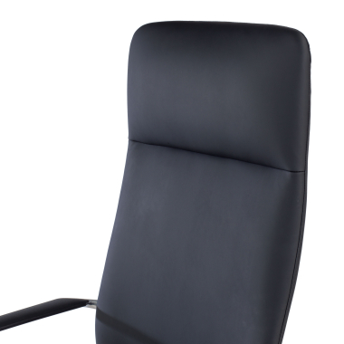 chefsessel schwarz hoher rucken kunstleder feste armlehnen 9