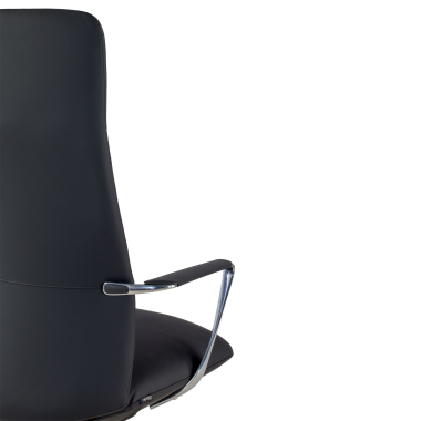 chefsessel schwarz hoher rucken kunstleder feste armlehnen 10