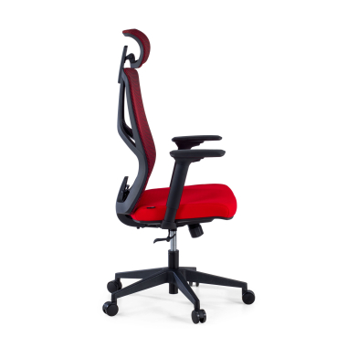 ergonomischer burostuhl rot quick netzstoff 3d verstellbare armlehnen lordosenstutze kopfstutze 4