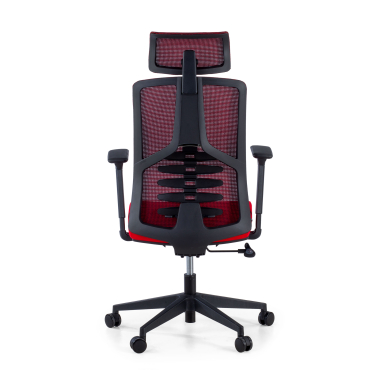 ergonomischer burostuhl rot quick netzstoff 3d verstellbare armlehnen lordosenstutze kopfstutze 7