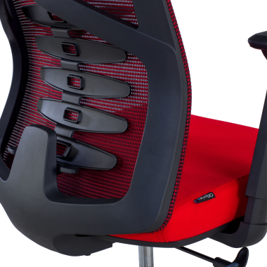 ergonomischer burostuhl rot quick netzstoff 3d verstellbare armlehnen lordosenstutze kopfstutze 10