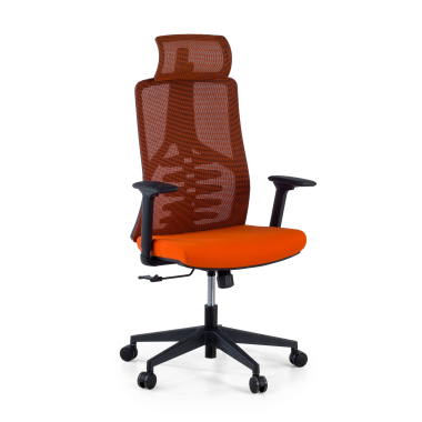 ergonomischer burostuhl orange quick netzstoff 3d verstellbare armlehnen lordosenstutze kopfstutze 1