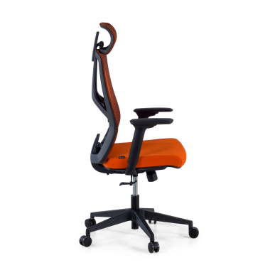 ergonomischer burostuhl orange quick netzstoff 3d verstellbare armlehnen lordosenstutze kopfstutze 4
