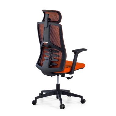 ergonomischer burostuhl orange quick netzstoff 3d verstellbare armlehnen lordosenstutze kopfstutze 6