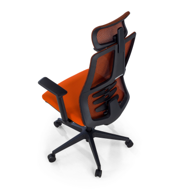 ergonomischer burostuhl orange quick netzstoff 3d verstellbare armlehnen lordosenstutze kopfstutze 8