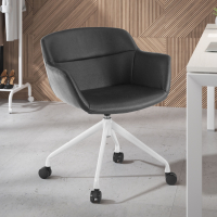 Drehstuhl Ores mit Rollen, modernes Design, Kunstleder