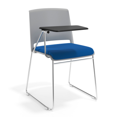 stuhl mit schreibplatte grau blau mit schreibplatte gepolstert stoff ohne armlehnen 1