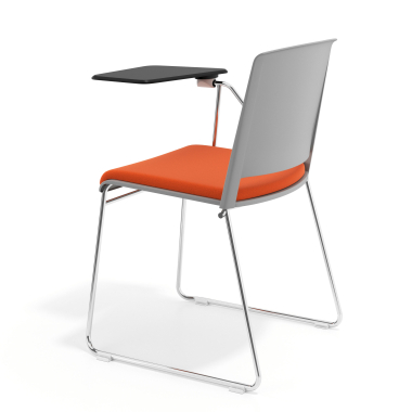 stuhl mit schreibplatte grau orange mit schreibplatte gepolstert stoff ohne armlehnen 5