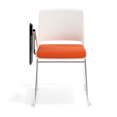 stuhl mit schreibplatte weiss orange mit schreibplatte gepolstert stoff ohne armlehnen 6