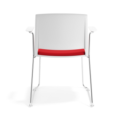 konferenzstuhl weiss rot mit armlehnen gepolstert stoff ohne armlehnen 4
