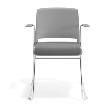 konferenzstuhl grau grau mit armlehnen gepolstert stoff ohne armlehnen 6