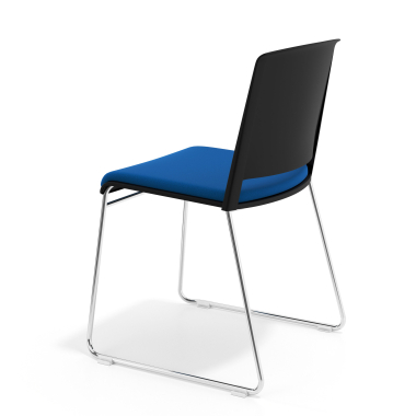 konferenzstuhl schwarz blau ohne arme gepolstert stoff ohne armlehnen 5