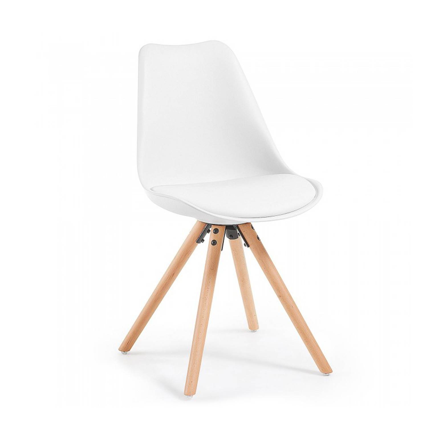 Skandinavischer Design Stuhl Norway, mit Holzbeinen