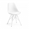Skandinavischer Design Stuhl Norway, mit Metallbeinen