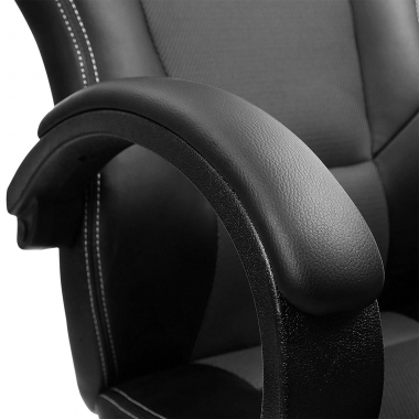 gaming stuhl schwarz racer kunstleder feste armlehnen 4
