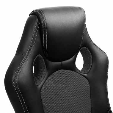 gaming stuhl schwarz racer kunstleder feste armlehnen 6