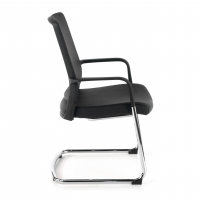 Freischwinger Stuhl Bali, ergonomische Rückenlehne, Kunstleder 210182 - (Outlet)