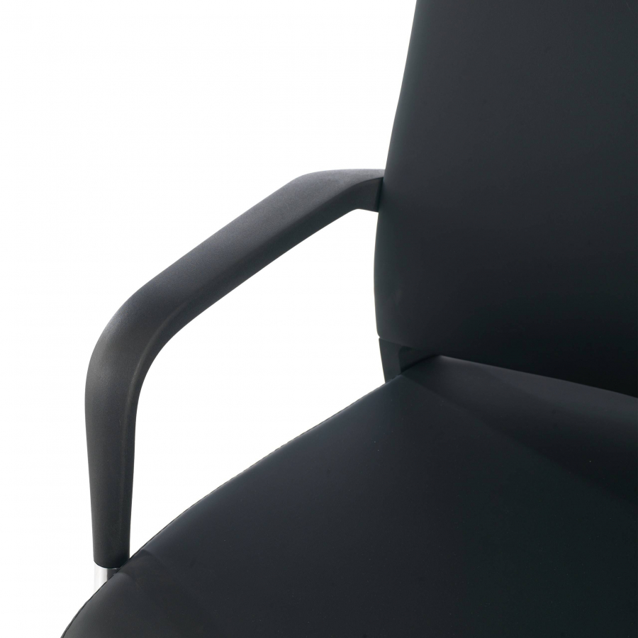 Freischwinger Stuhl Bali, ergonomische Rückenlehne, Kunstleder 210182 - (Outlet)