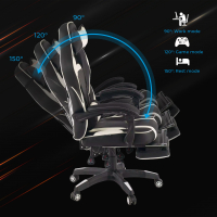 Gaming Stuhl mit Fußstütze Logan, synchronisierten Armlehnen 210185 - (Outlet)