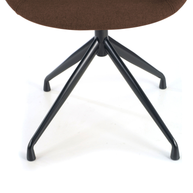konferenzstuhl schwarz braun pyramidenbasis stoff gepolsterte armlehnen 4