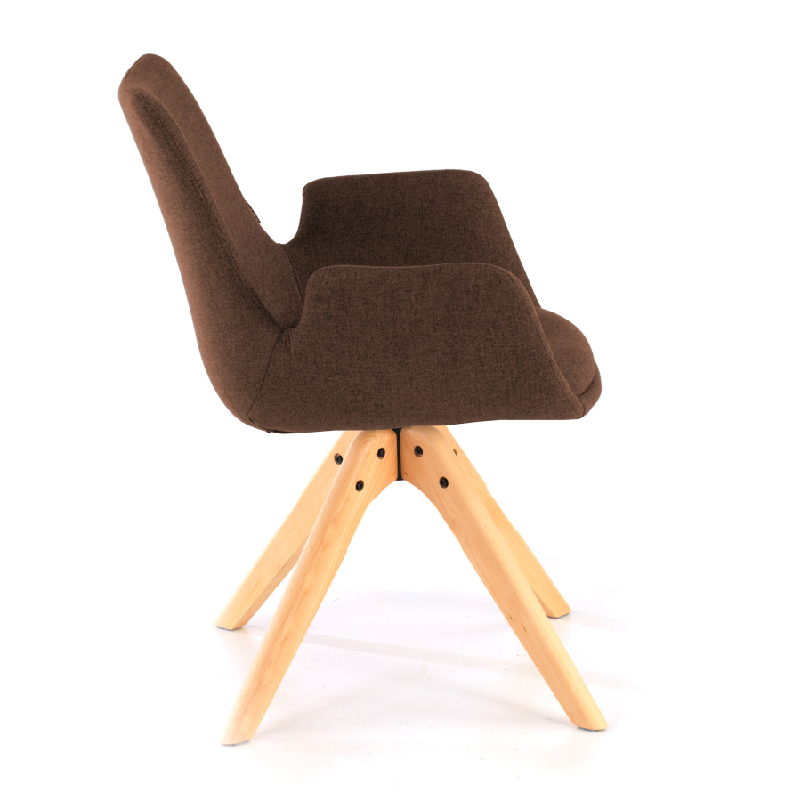Skandinavischer Stuhl Glamm, Holzbeine, Zertifiziert