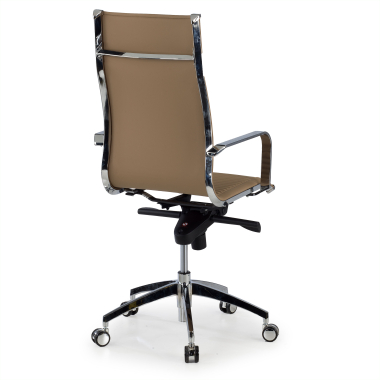 burostuhl kaffeebraun verchromte struktur kunstleder kunstleder feste armlehnen 5