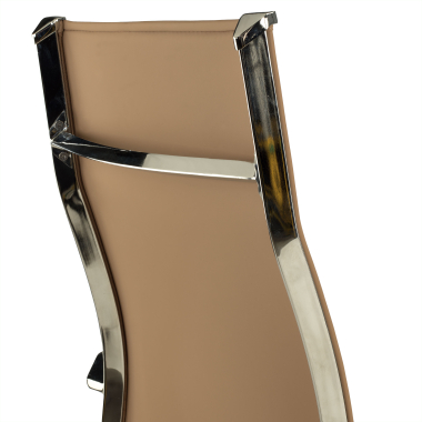 burostuhl kaffeebraun verchromte struktur kunstleder kunstleder feste armlehnen 9
