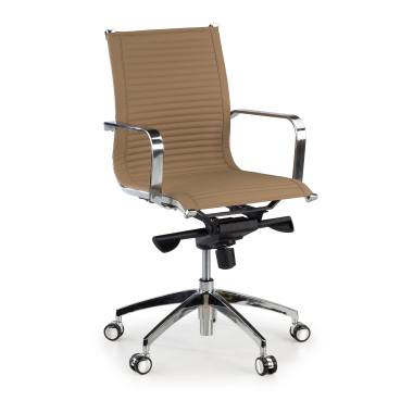 chefsessel kaffeebraun verchromte struktur kunstleder kunstleder feste armlehnen 1