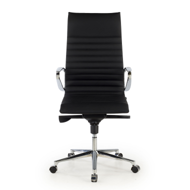 luxus burostuhl schwarz hoher rucken naturleder naturleder feste armlehnen 3