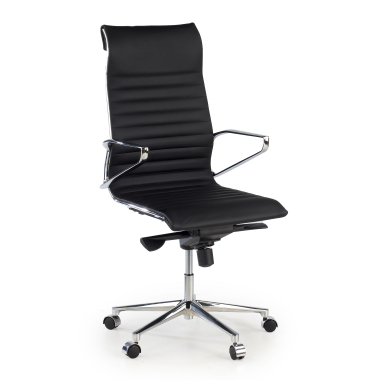 luxus burostuhl schwarz hoher rucken naturleder naturleder feste armlehnen 1