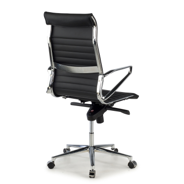 luxus burostuhl schwarz hoher rucken naturleder naturleder feste armlehnen 5