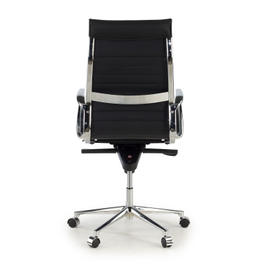 luxus burostuhl schwarz hoher rucken naturleder naturleder feste armlehnen 6