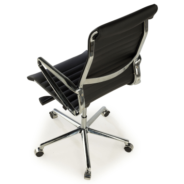 luxus burostuhl schwarz hoher rucken naturleder naturleder feste armlehnen 7