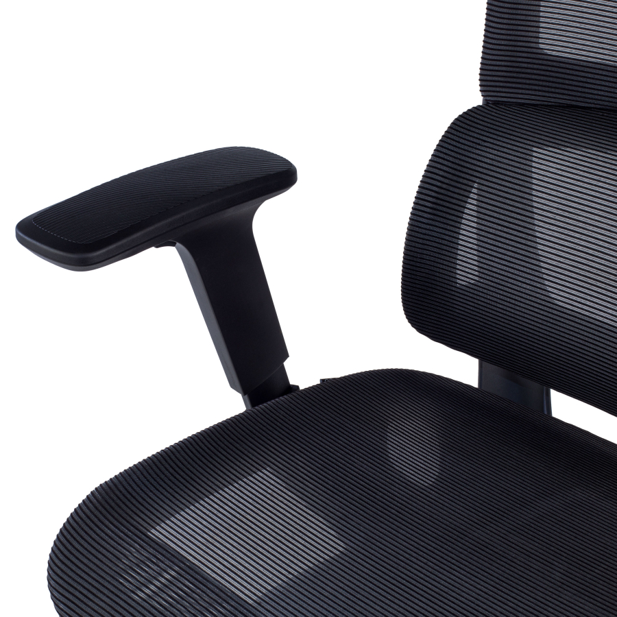 Ergonomischer Bürostuhl Balance Pro, 3D-Armlehnen, Kopfstütze