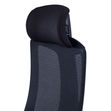 ergonomischer burostuhl schwarz schwarzes gestell netzstoff 3d verstellbare armlehnen lordosenstutze kopfstutze 8