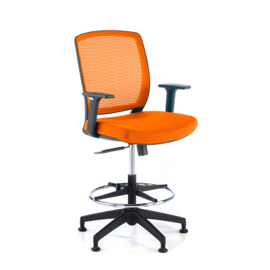 ergonomischer hocker orange hocker netzstoff 1d verstellbare armlehnen 1
