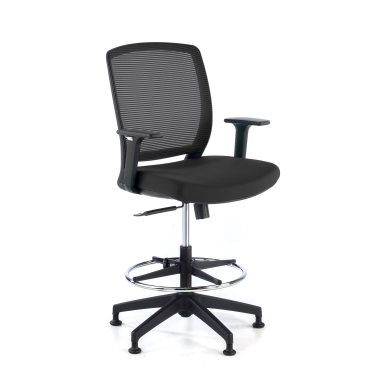 ergonomischer hocker schwarz hocker netzstoff 1d verstellbare armlehnen 1