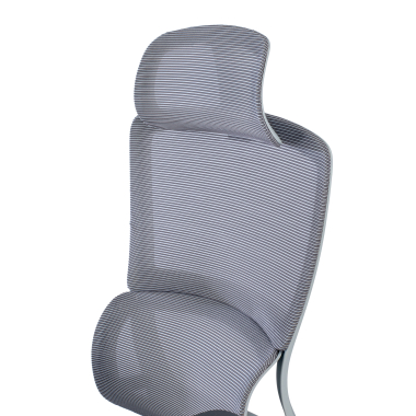 ergonomischer burostuhl grau mit fussstutze netzstoff 3d verstellbare armlehnen doppelte lordosenstutze kopfstutze ausziehbare fussstutze 9