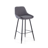 Gepolsterter Hocker Giselle, Ergonomisch und Schwarzes Gestell