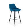 Gepolsterter Hocker Giselle, Ergonomisch und Schwarzes Gestell