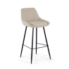 Gepolsterter Hocker Giselle, Ergonomisch und Schwarzes Gestell