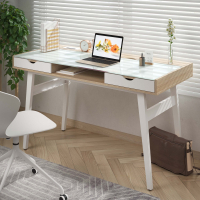 Schreibtisch Nimbus aus Glas mit Schubladeneinheit, modernes Design