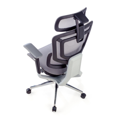 ergonomischer burostuhl grau valkyr netzstoff 4d verstellbare armlehnen doppelte lordosenstutze kopfstutze 9