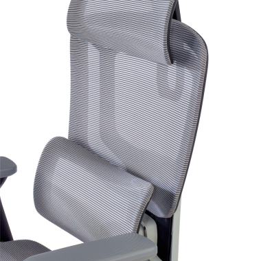 ergonomischer burostuhl grau valkyr netzstoff 4d verstellbare armlehnen doppelte lordosenstutze kopfstutze 7
