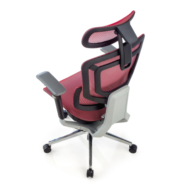 ergonomischer burostuhl rot valkyr netzstoff 4d verstellbare armlehnen doppelte lordosenstutze kopfstutze 12