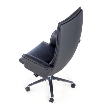 chefsessel schwarz essen naturleder feste armlehnen 10