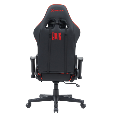 gaming stuhl rot epic kunstleder bewegliche armlehnen lumbal und nackenkissen kopfstutze ausziehbare fussstutze 6