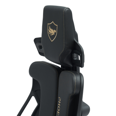 gaming stuhl schwarz phoenix stoff 3d verstellbare armlehnen kopfstutze 5